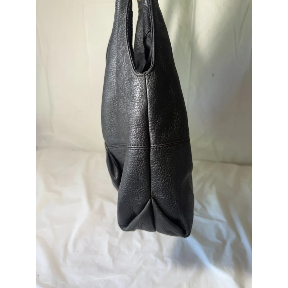 Michael Kors Fulton Black Leather Hobo Shoulder Bag